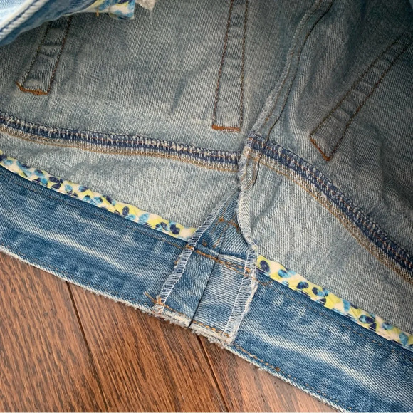 Handmade Handcrafted Repurposed Denim Embellished Y2k Skirt Size Unknown - Picture 7 of 12